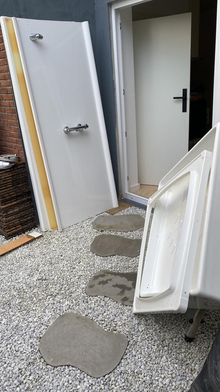 Tijdelijke douchecabine