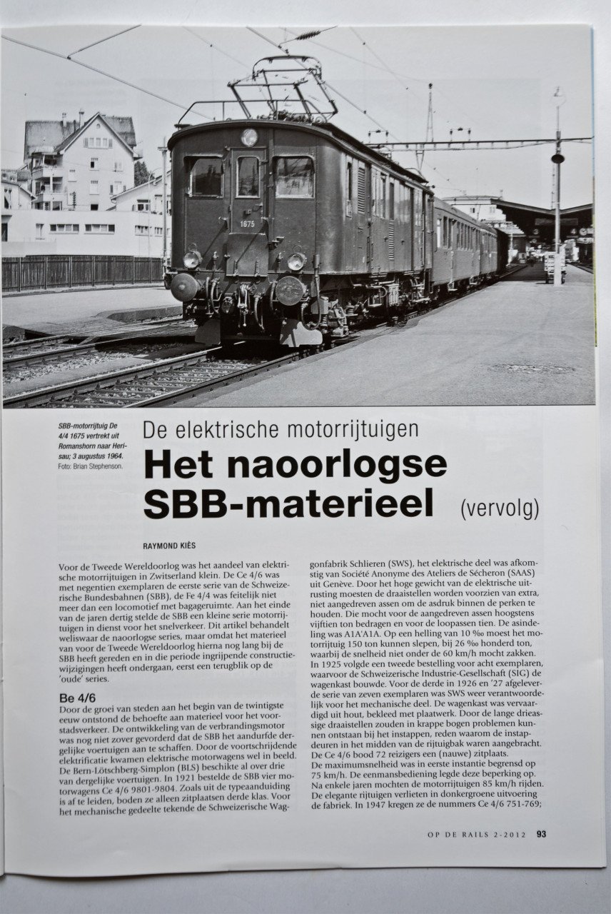 Treinentijdschrift "Op de Rails"