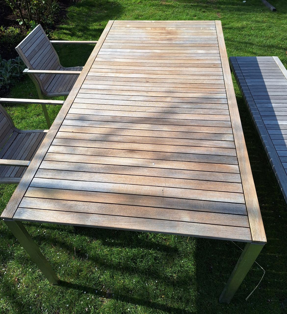 Teakhouten en rvs tuinset van TEAK &GARDEN