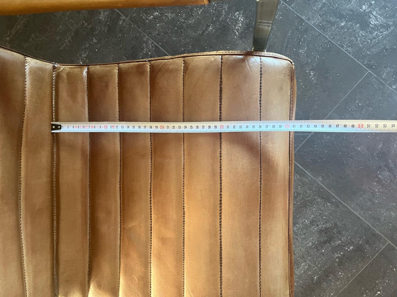 6 leren eetkamerstoelen