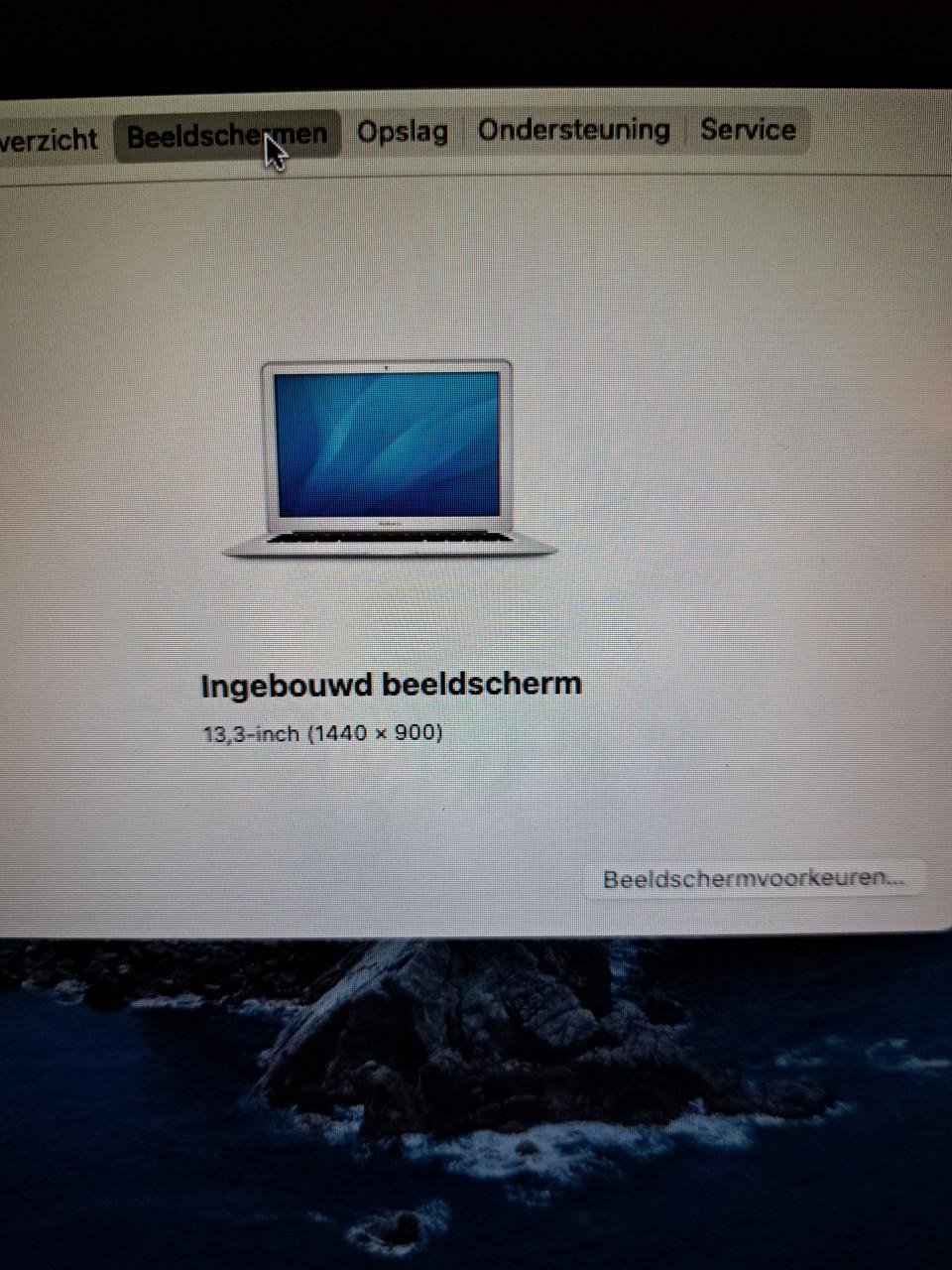 Macbook Air 13,3 inch mid 2013.