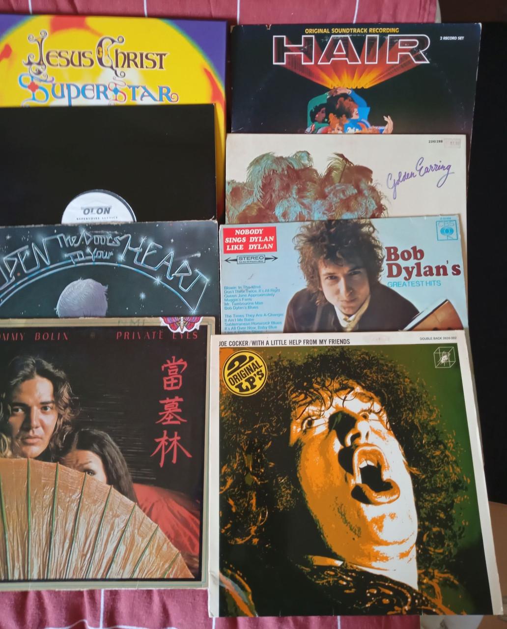 Partij 60 Lp's. Inclusief 6 boxen.