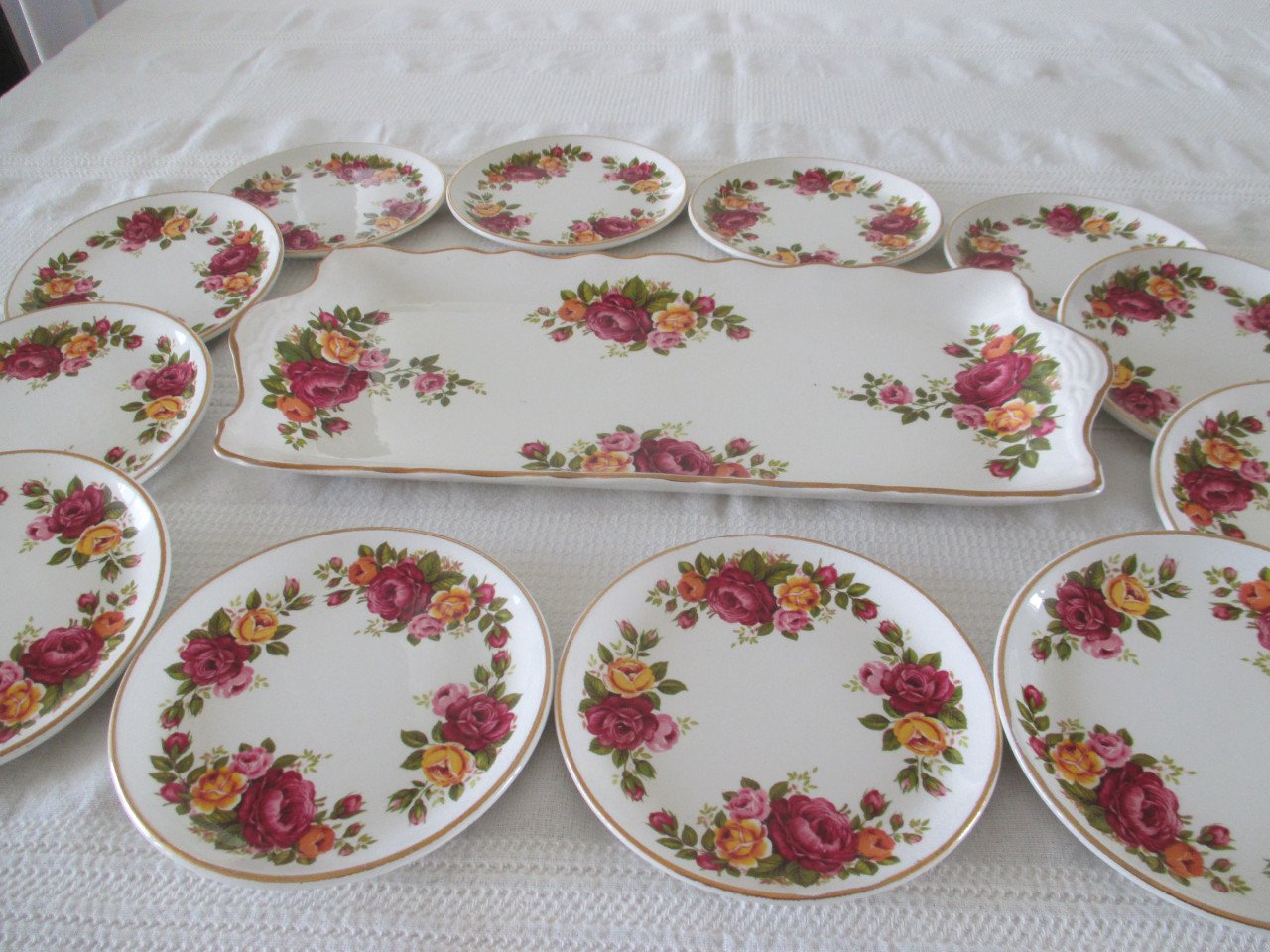 Uniek James Kent  OLD FOLEY  porcelein High Tea Serveer set