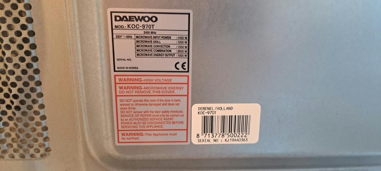 Daewoo KOC-970T combimagnetron met grill en hete lucht
