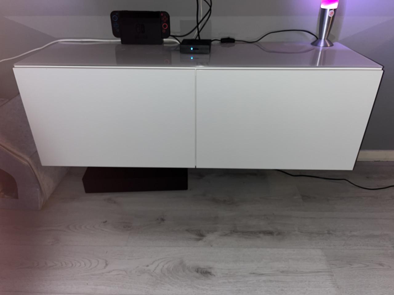 TV-dressoir hoogglans wit