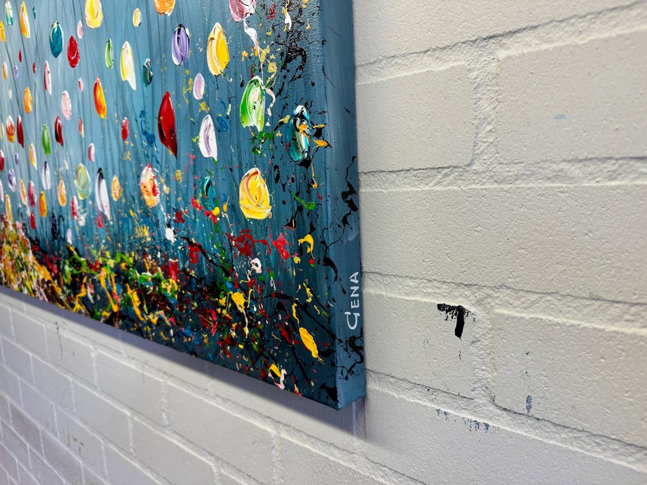 " Beautiful Flowers " prachtig Acrylschilderij van Gena