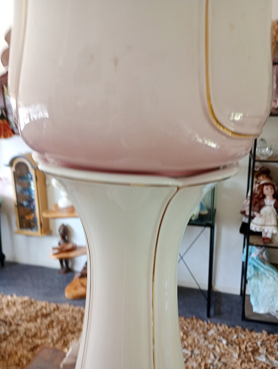 Decoratie standaard met bloempot