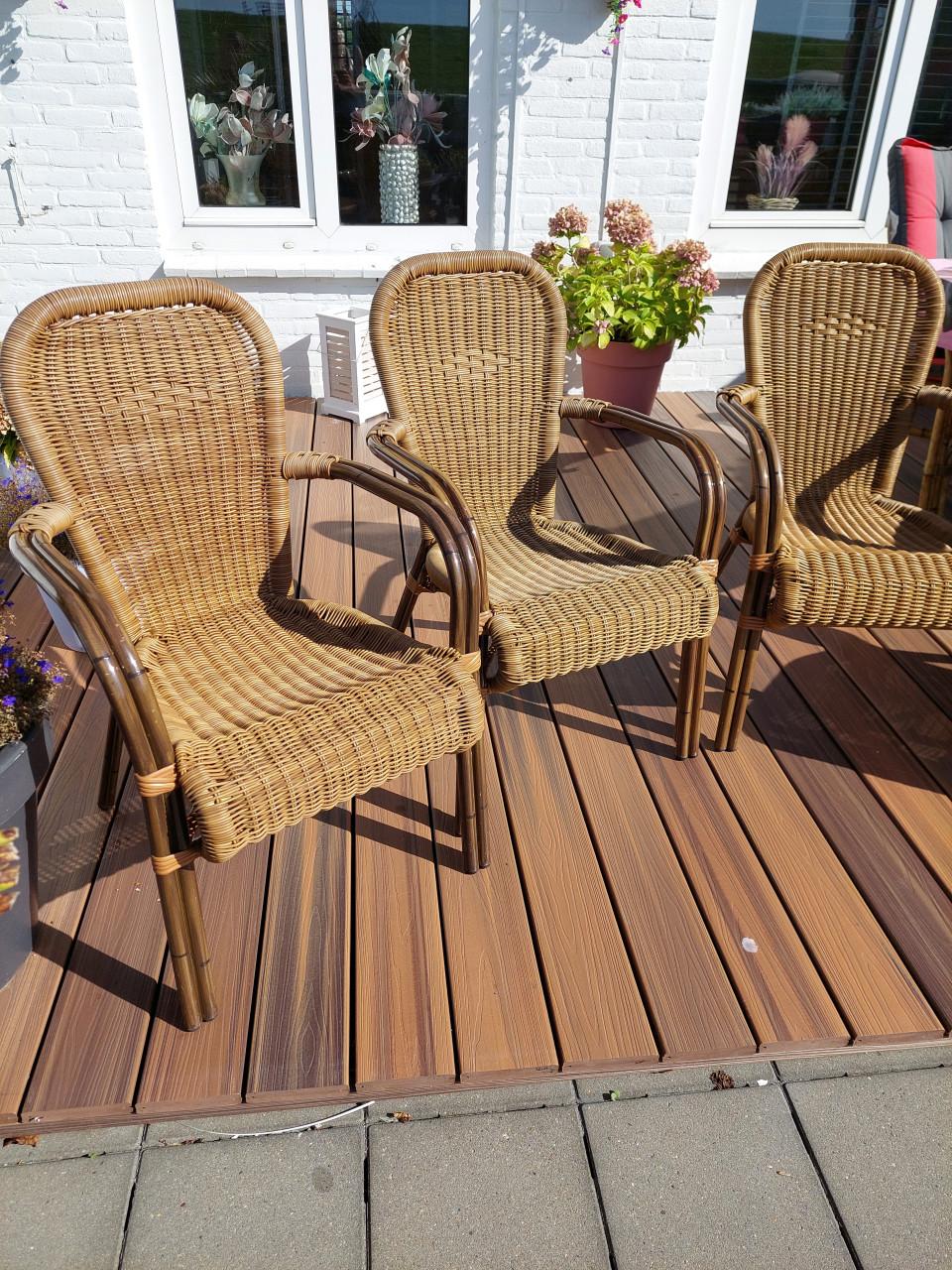 4 nw Horeca terras stoelen