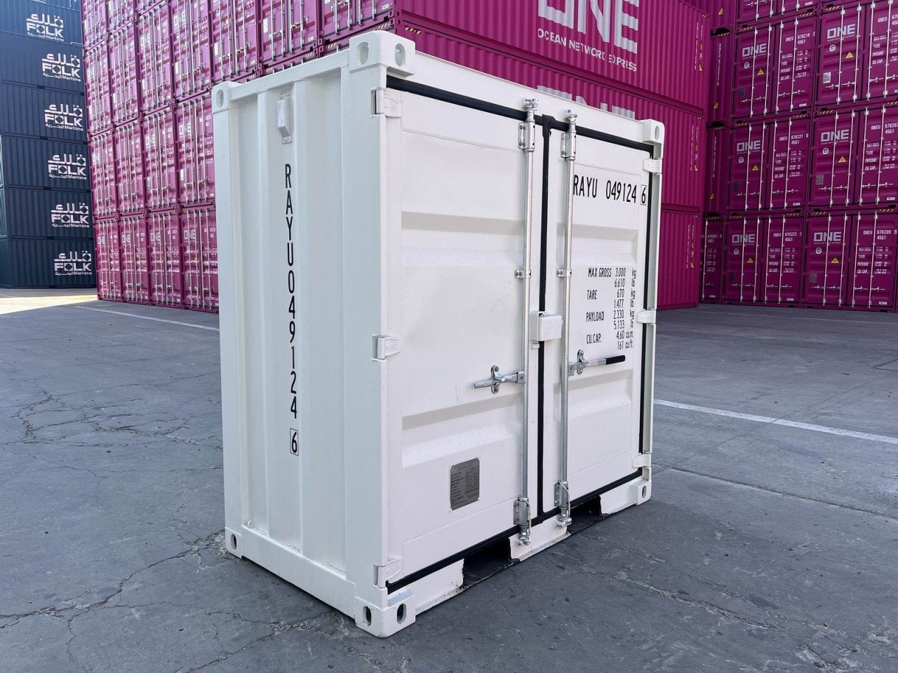 4fts opslagcontainer / bhv container / bouwcontainer wit