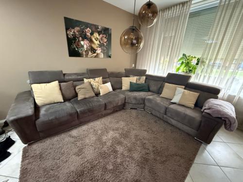 Grote hoekbank bruin