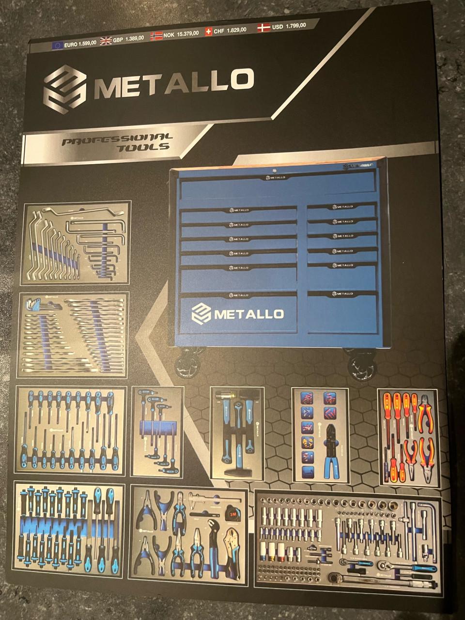 Metallo gereedschapset in foam inleg