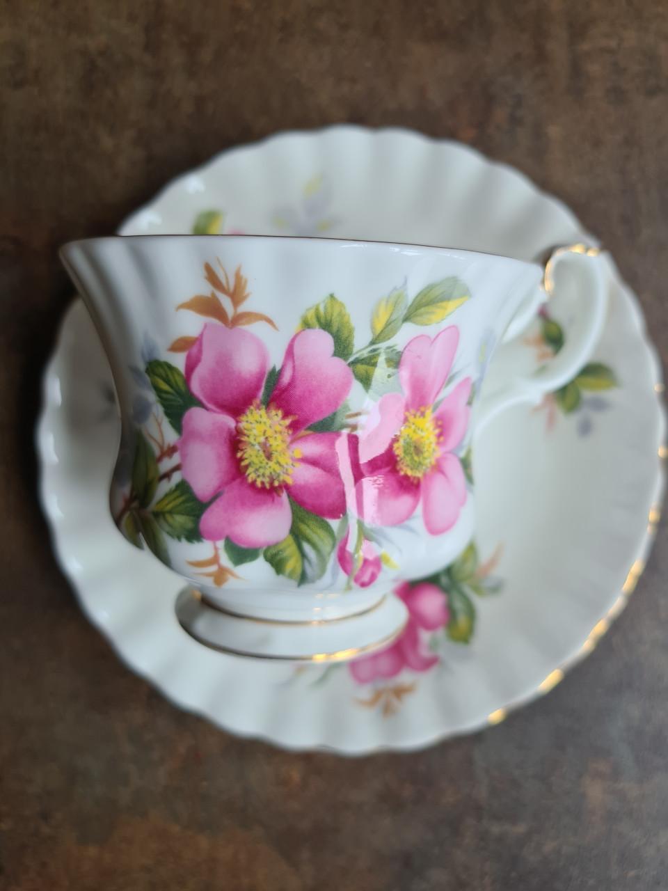 Royal Albert Prairie Rose theekop en schotel