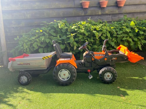 Rolly Toys tractor met kar