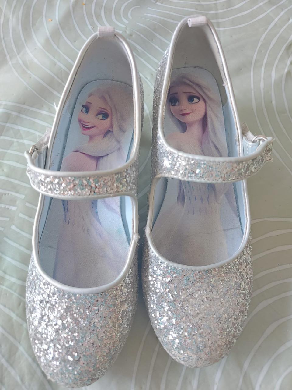 Z.g.a.n. zilveren glitter prinsessenschoentjes / muiltjes