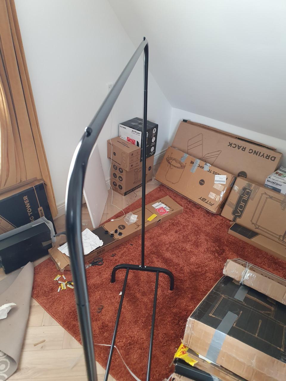 Vonia kledingrek zwart met schoenenrek | nieuw in doos