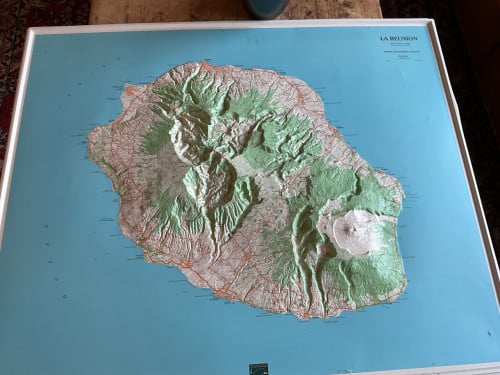 Reliëf wandkaart Le Réunion