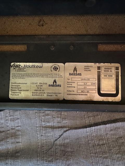 Barbas unilux 65 inbouw houtkachel