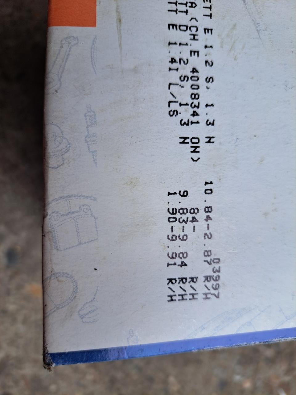 Remschoenen Opel Kadett / Corsa