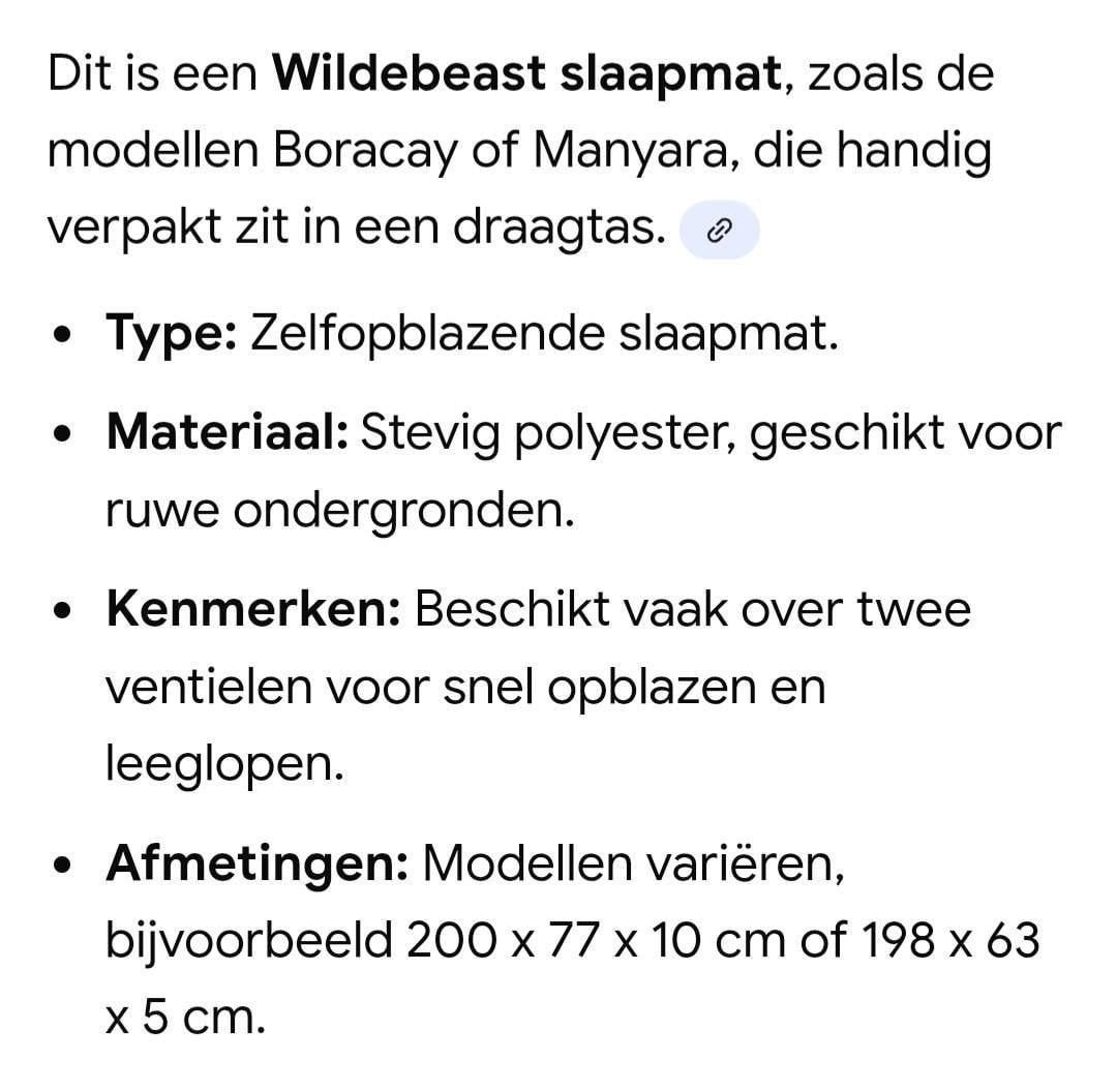 Slaapmat. Kampeer item