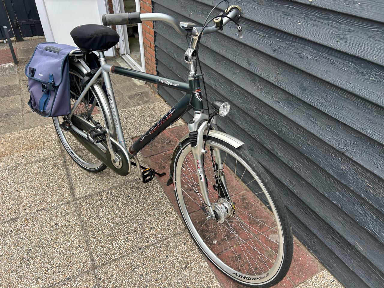 Goed onderhouden herenfiets (terugtraprem)