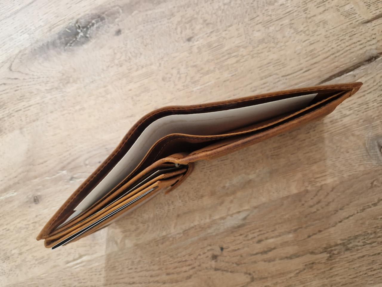 Leren portomonnee heren/dames Hide&Stitches bruin NIEUW (meerdere beschikb