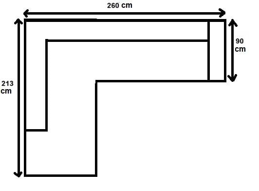 Lounge hoekbank (2,5-zits)