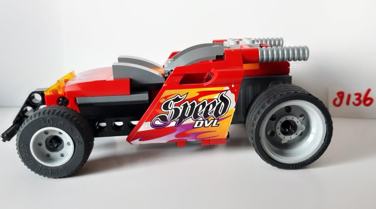 Lego Racers 8136: Fire Crusher met pullback motor