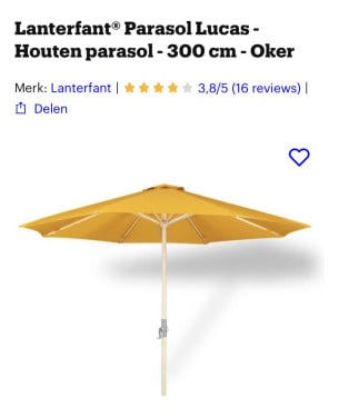 PARASOL LANTERFANT OKER GEEL