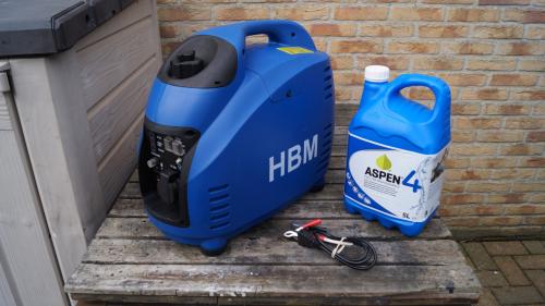 HBM 1500 Watt benzine interverter/generator 230V AC en 12V DC