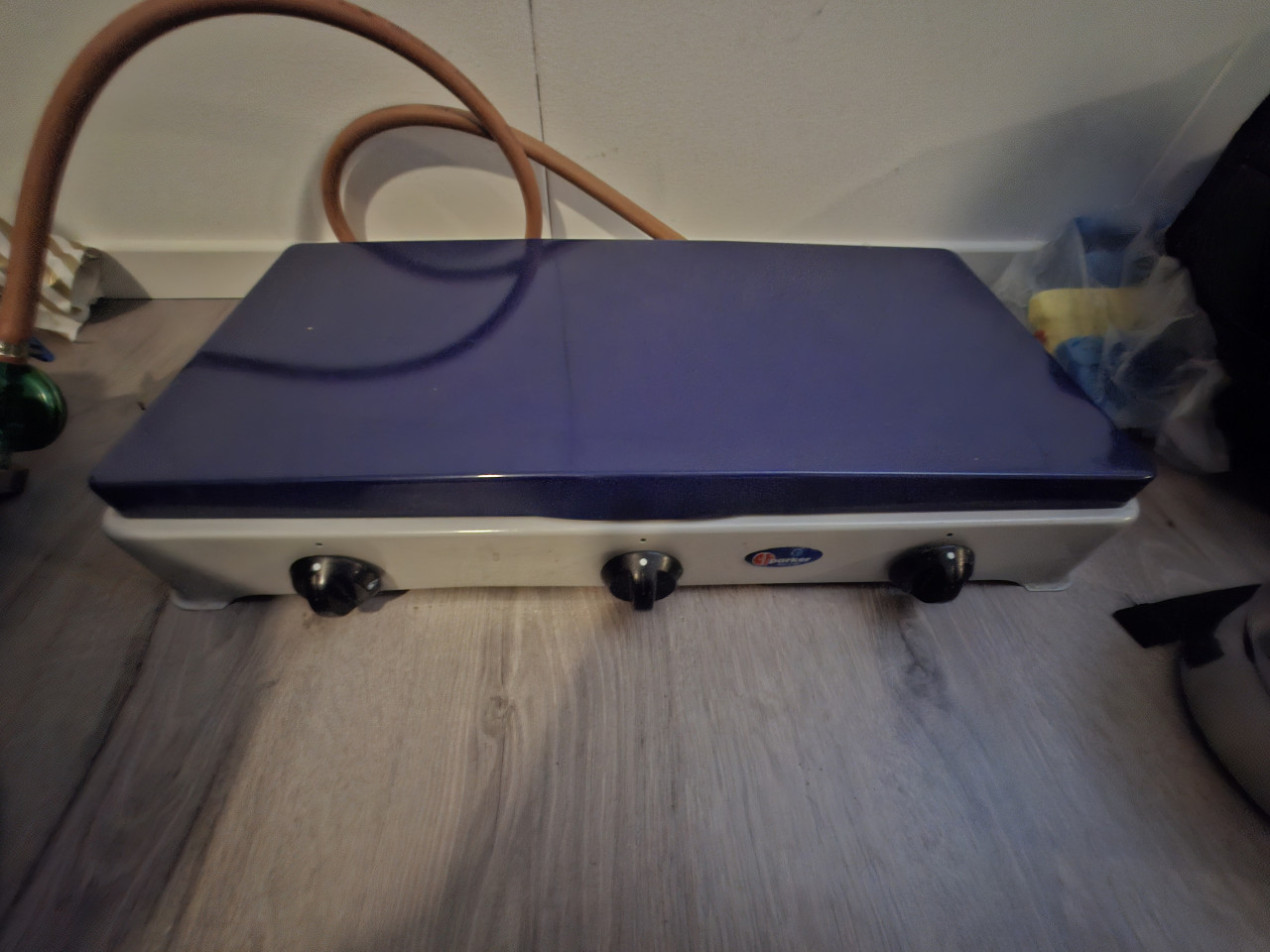 Camping gasplaat met 3 pitjes