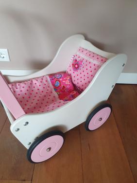Houten poppenwagen, kinderwagen