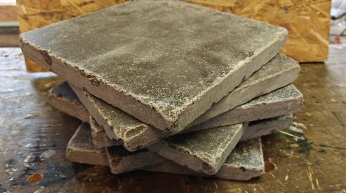 6 natuur vloer tegels zwart 200 x 200 x 20 mm.