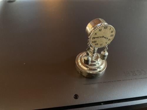 Vintage Miniatuur staande klok poppenhuis