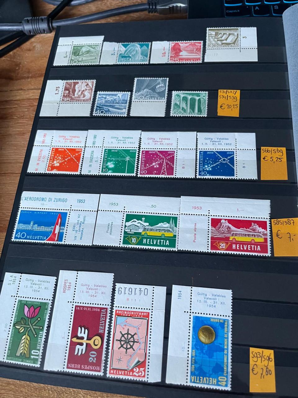 Zwitserland postfris, waaronder veel Back off the book