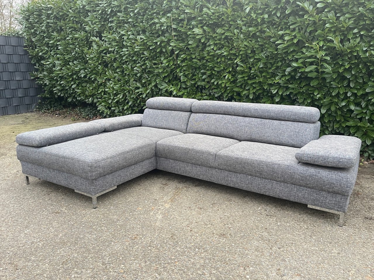 GRATIS LEVERING HEEL NL Montel Grijs Stoffen Hoekbank