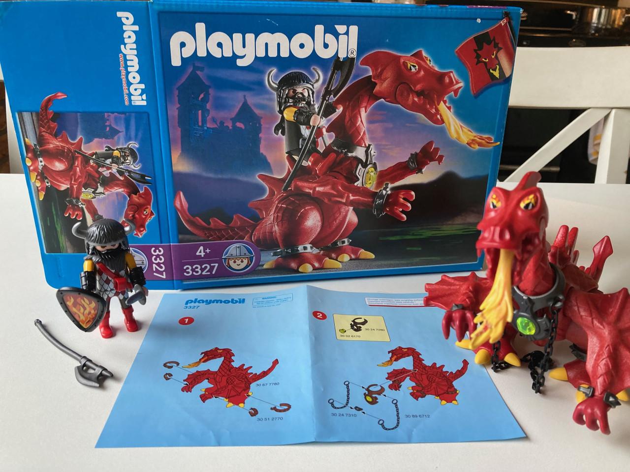 Playmobil 3327 Rode draak met ridder