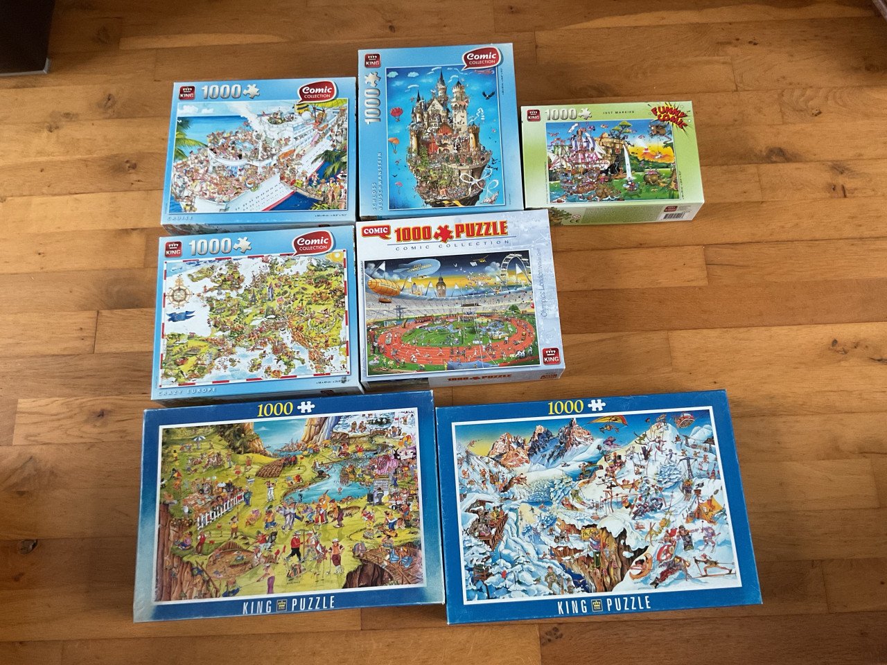 7 King  puzzels van 1000 stukjes alles voor € 5