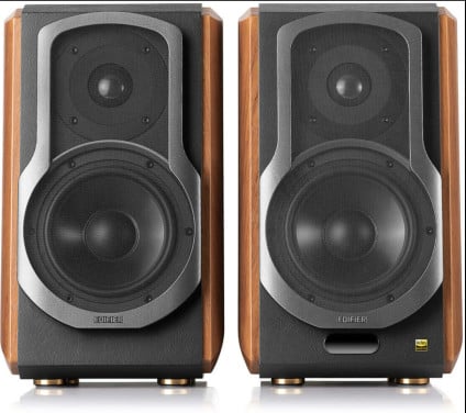 Edifier - S1000MKII actieve  boekenplank speakers - Walnoot (paar) - 120 W