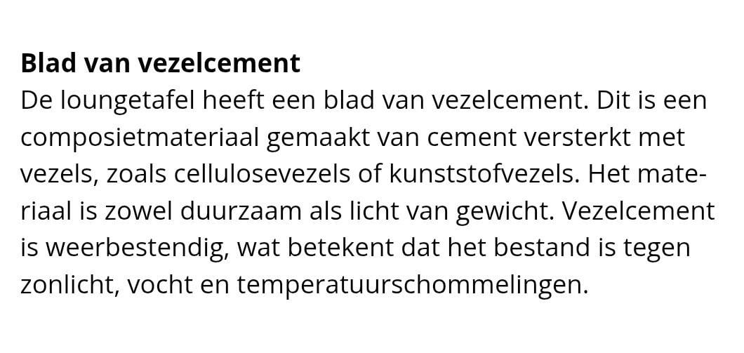 Tuin salontafel in hoogte verstelbaar