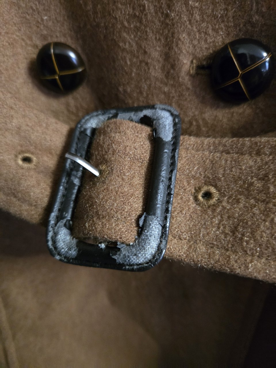 Jas met ceintuur en dubbele rij knopen H&M Maat 38
