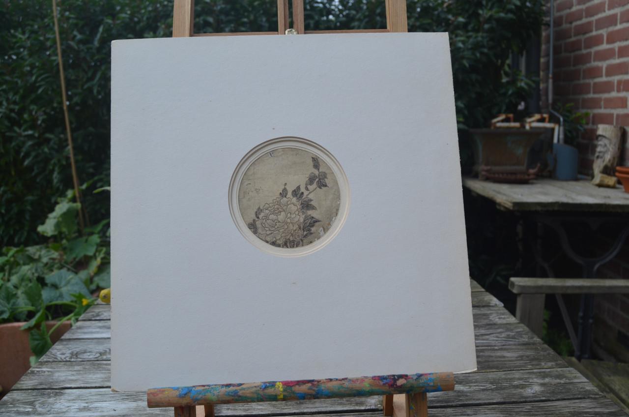 Schitterende oude Japanse tekeningen in passe-partout (3)