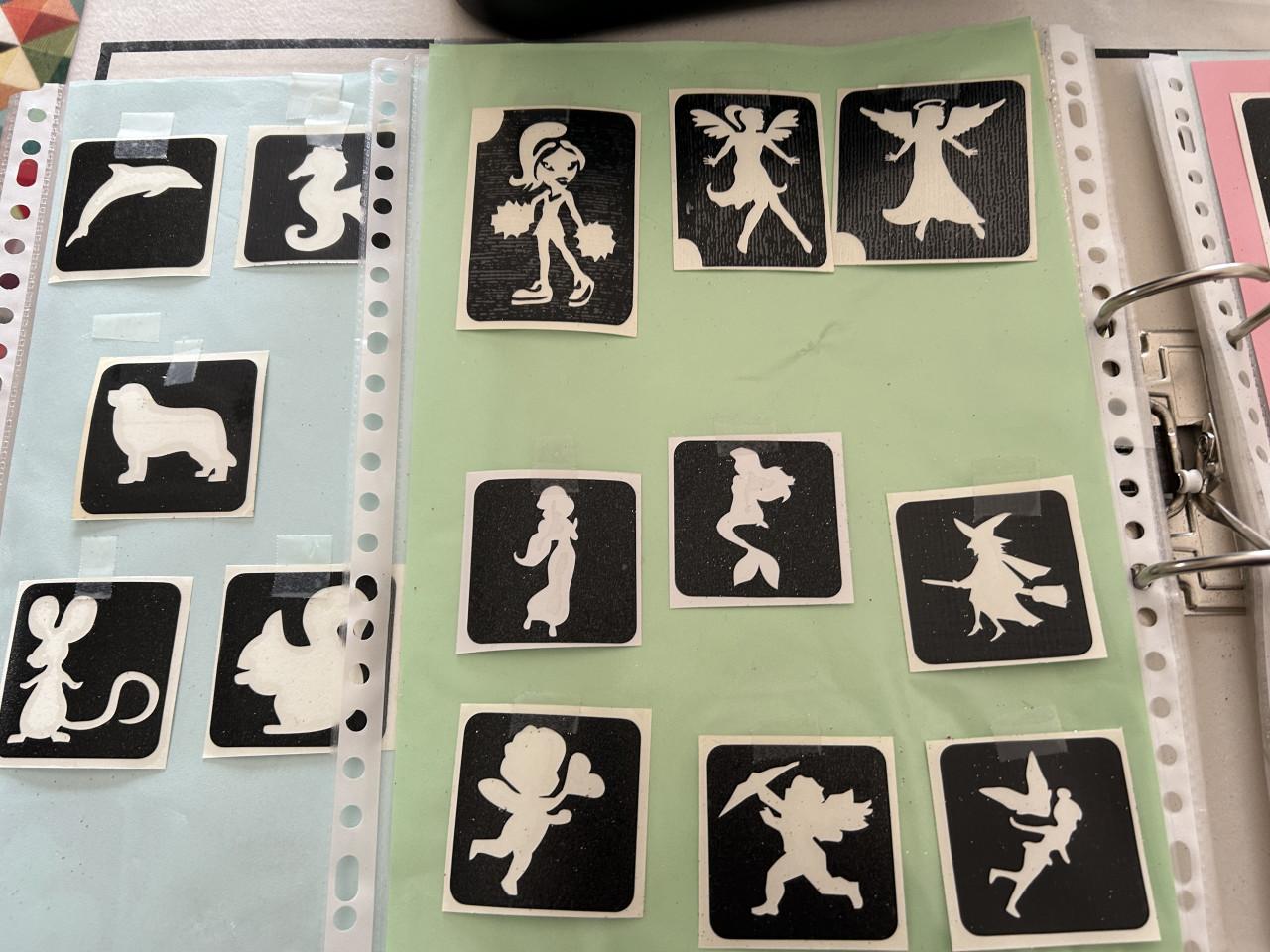 Glitter tattoo set