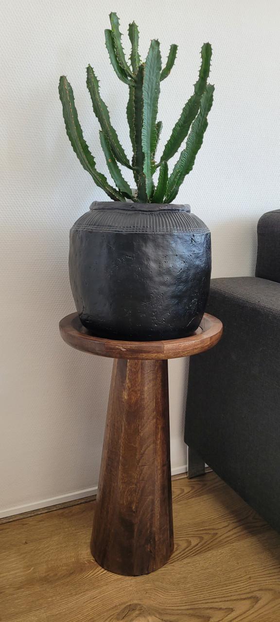 Zwarte brynxz bloempot hoogte 28 cm