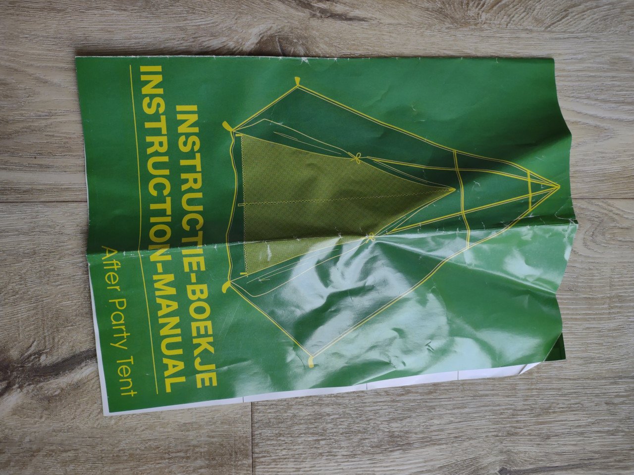 Prachtige geel groene Lipton afterparty tipi tent, 2 pers. Kampeertent ZGAN