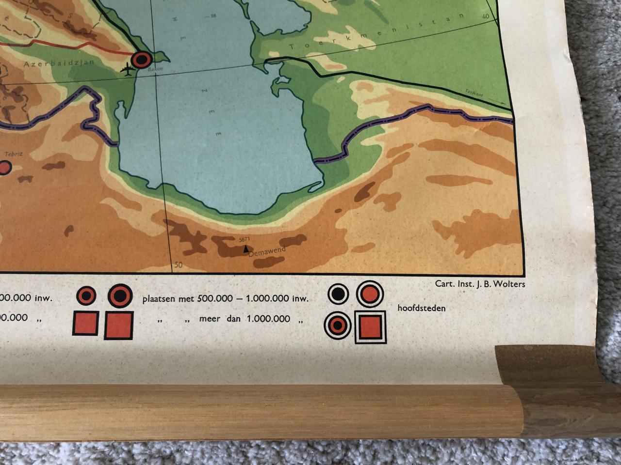 Wandplaat Midden Europa op stok