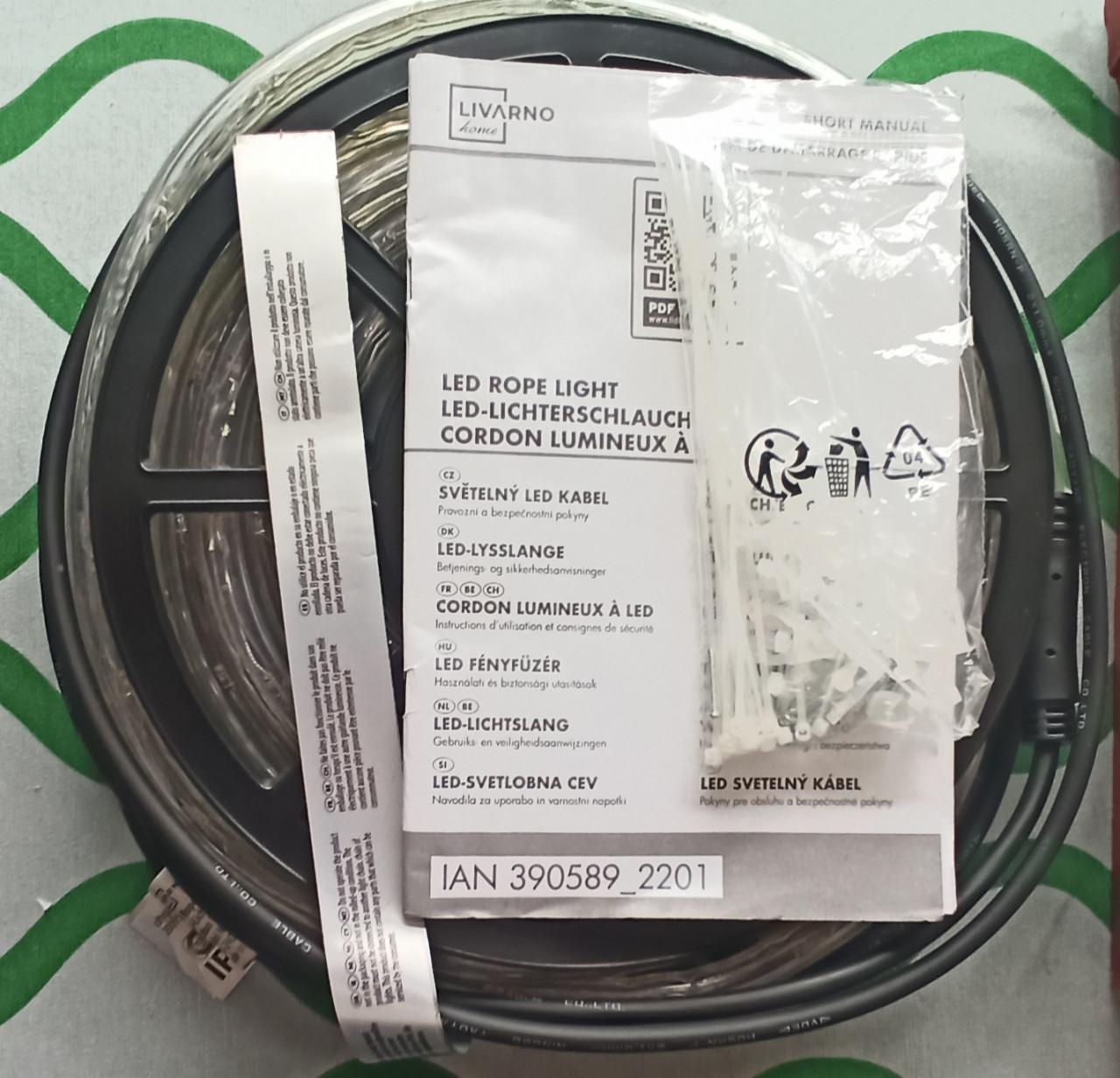LIVARNO 10 meter home LED-lichtsnoer - IP44 binnen en buiten - Nieuw