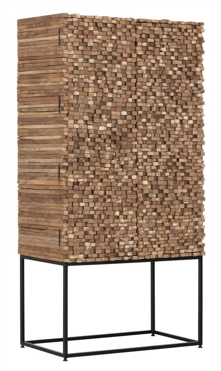 Teak bergkast Sticks, nu als showmodel afgeprijsd