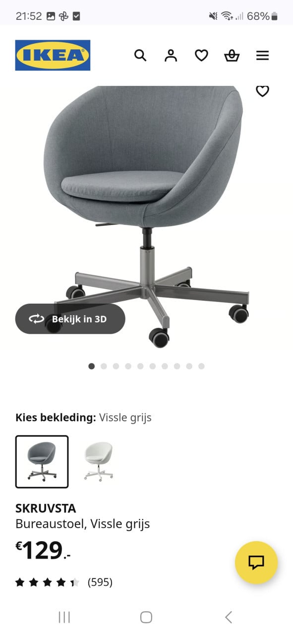 Bureau en bureaustoel antraciet