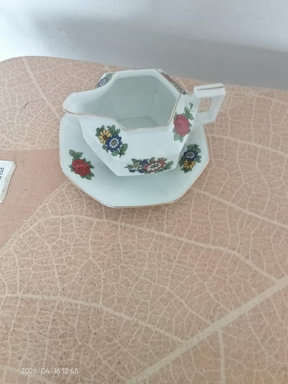 Vintage Melk kannetje met bordje