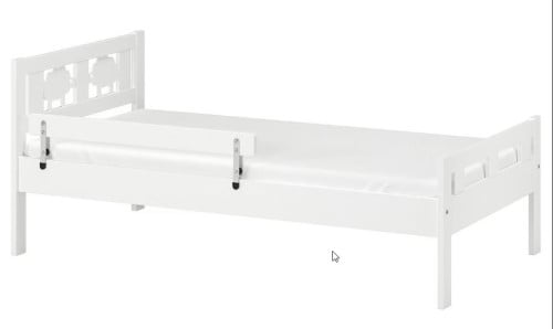 Peuterbed met lattenbodem, wit, 70x160 cm